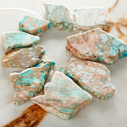 12 Pack: Green Imperial Jasper Nugget Beads by Bead Landing™